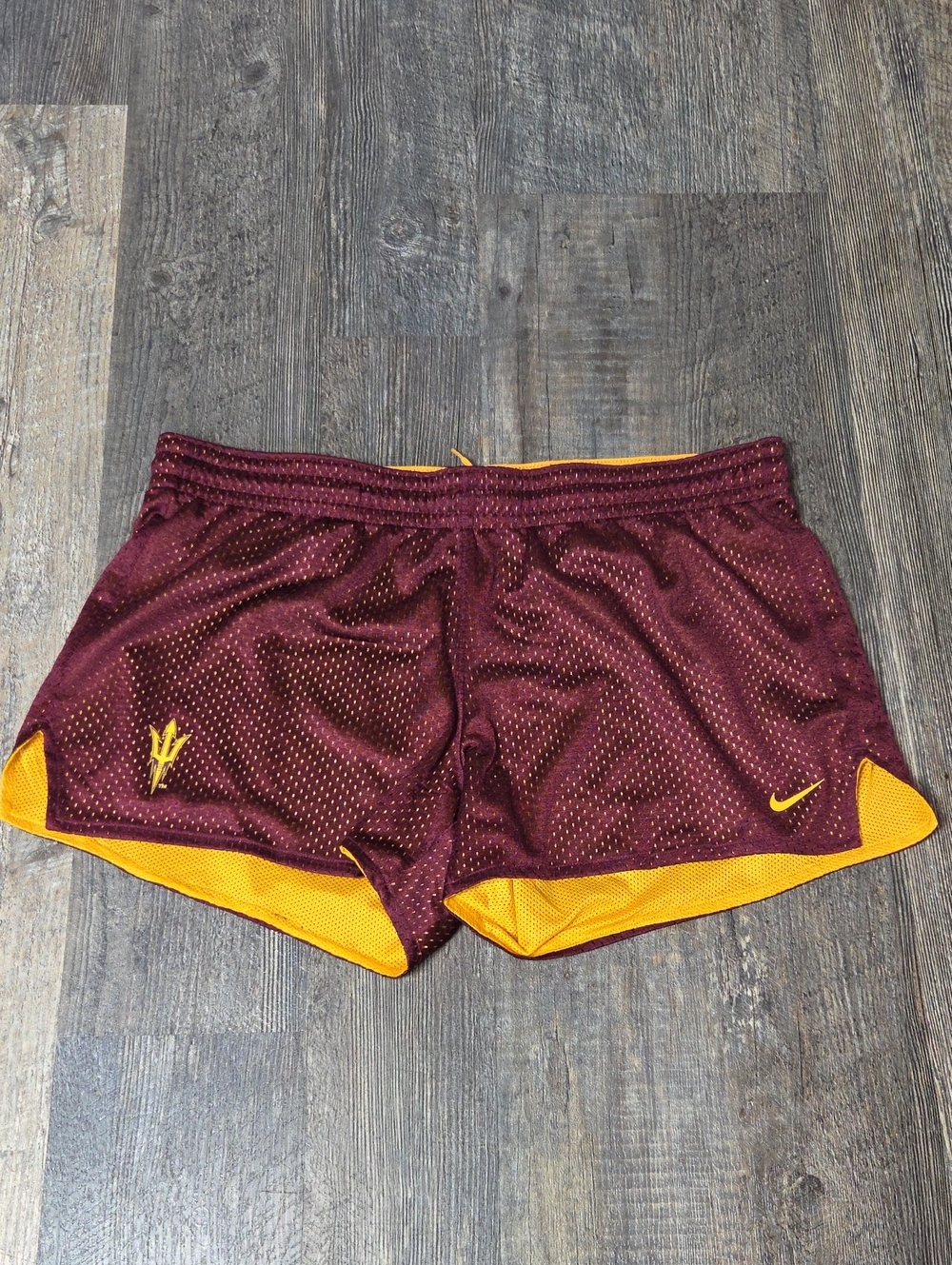 Nike Women’s Maroon & Gold Mesh Athletic Shorts Sun Devils